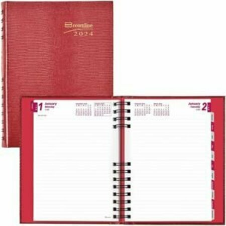 BROWNLINE Planner, D/M, 8X5, Cpro REDCB389CRED